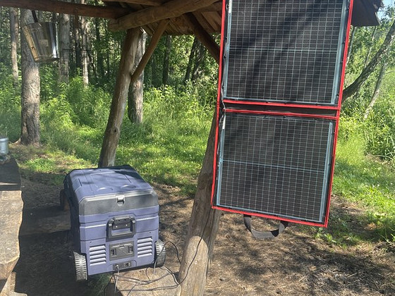 Автохолодильник компрессорный+с аккумулятором+solar panel