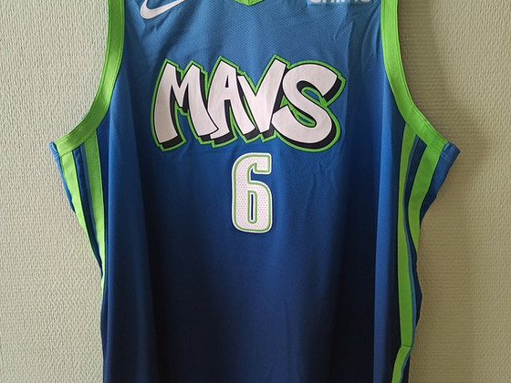 NBA Аутентичная Nike Dallas Mavericks City Джерси Порзингис 52