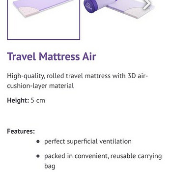 Träumeland Travel Mattress Air/ матрас для путешествия