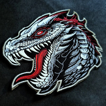 Chrome Dragon Iron-on emblem