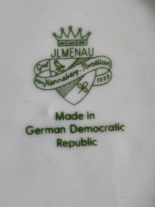 (30 eset) Vintage JLMENAU portselanserviis, GDR, 6 inimesele (2 foto / 10)