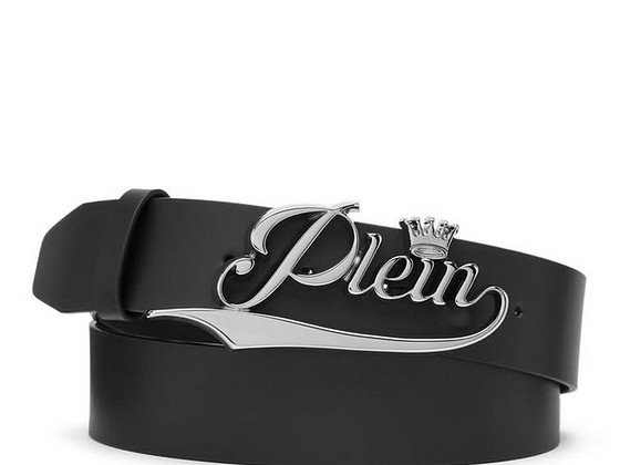 Philipp Plein Leather Belt King Plein