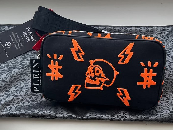 Philipp Plein Nylon Fenny Pack Iconic Plein Black / Orange