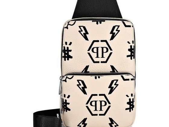 Philipp Plein Cross Body Monogram Beige / Black