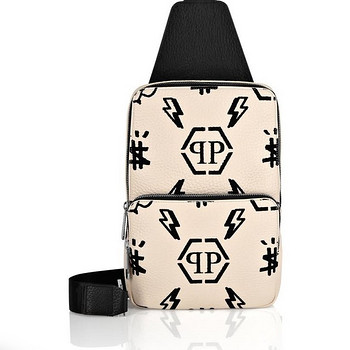 Philipp Plein Cross Body Monogram Beige / Black