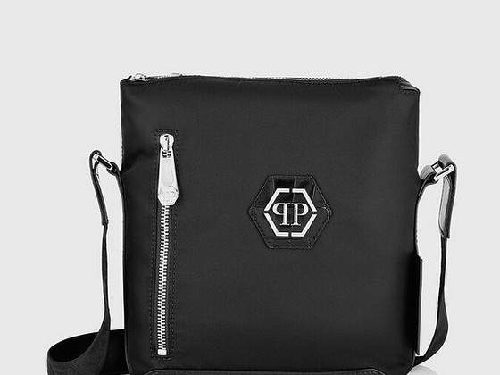 PHILIPP PLEIN NYLON CROSS BODY HEXAGON
