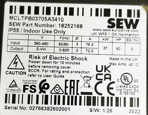 Частотный преобразователь SEW MOVITRAC LTP B 37 кВт (2 фото из 3)