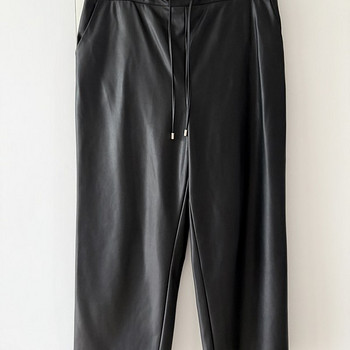 Mint Velvet Faux Leather Crop Wide Trousers naiste püksid