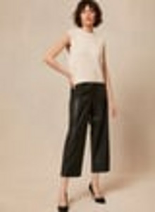 Женские брюки Mint Velvet Faux Leather Crop Wide Trousers (2 фото из 9)