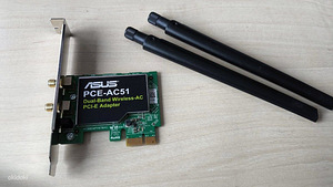 Wi-fi ASUS Wireless-AC51 kahe sagedusalaga PCI-E adapter (2 foto / 2)