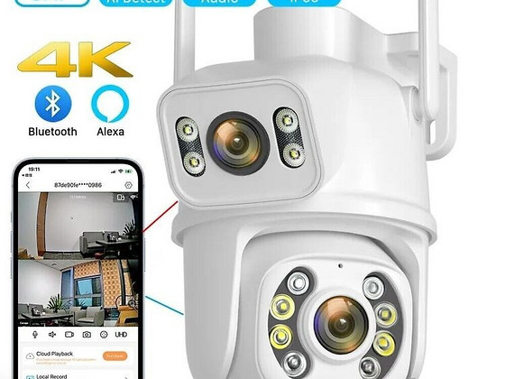 КАМЕРА НАБЛЮДЕНИЯ 10MP 4K PTZ Wifi Камера+64GB карта