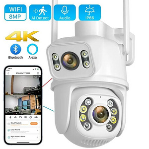 КАМЕРА НАБЛЮДЕНИЯ 10MP 4K PTZ Wifi Камера+64GB карта (1 фото из 10)