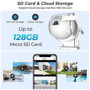 КАМЕРА НАБЛЮДЕНИЯ 10MP 4K PTZ Wifi Камера+64GB карта (5 фото из 10)