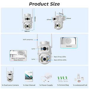 КАМЕРА НАБЛЮДЕНИЯ 10MP 4K PTZ Wifi Камера+64GB карта (7 фото из 10)