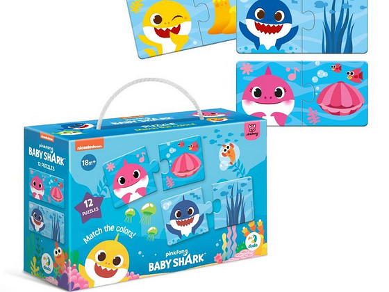Пазл "Baby Shark: соедини цвета"