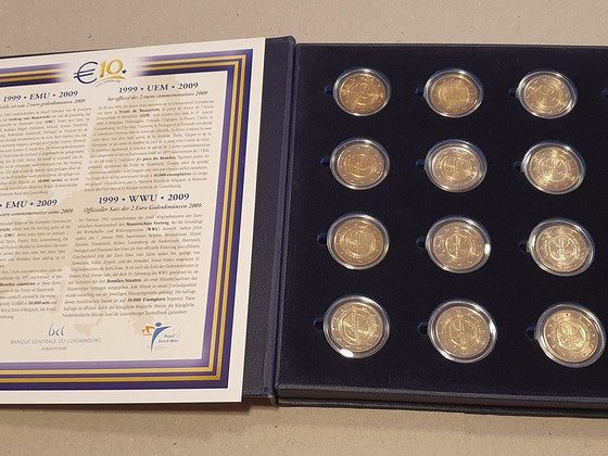2009 EMU 16 X 2 euro UNC