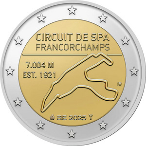 Belgia 2 euro, 2025, Circuit de Spa-Francorchamps (2 foto / 2)