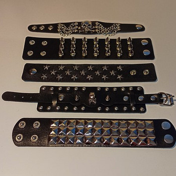Uus punk käevõru kolju metall nahk