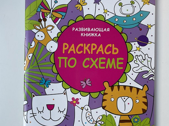 Развивающая книжка Раскрась по схеме