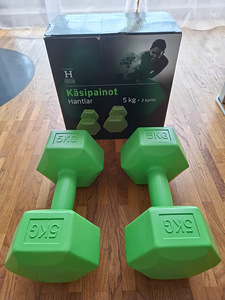 Käsipainot, hantlar 5 kg (1 foto / 2)
