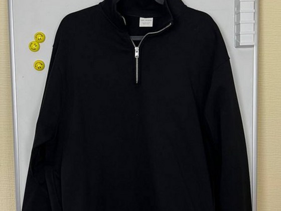Zara Man Black Half-Zip Sweatshirt