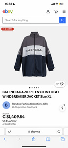 BALENCIAGA originaal tuulejope, tuulekas. Unisex! (5 foto / 5)