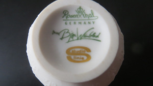 Rosenthal Germany vaas. Biskviit, reljeef. 10 cm. (2 foto / 4)