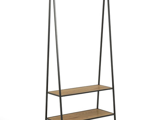 Riiulitega stange Seaford 77x37xH165cm tamm