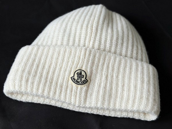 Moncler Men’s Genius x Fragment Beanie in Off White