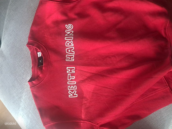 Keith Haring H&-M Oversized Fit Red Sweatshirt N.Y.C. Brasil