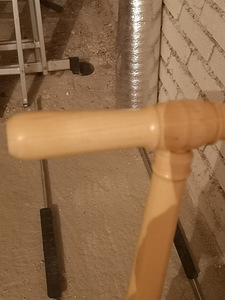 Tõukekelk Esla T7. Soome kelgud XL naturaalne puit (3 foto / 5)