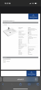 Villeroy & Boch Subway 2.0 kraanikauss, 600 x 470 x 150 mm (4 foto / 5)