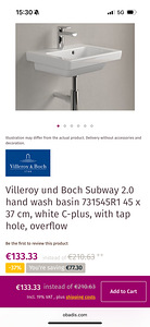 Villeroy & Boch Subway 2.0 kraanikauss, 600 x 470 x 150 mm (5 foto / 5)