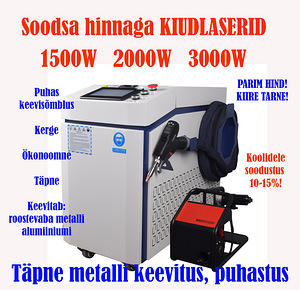 LASERKEEVITUS 1500W 2000W 3000W metallipuhastus / -lõikus (1 foto / 10)