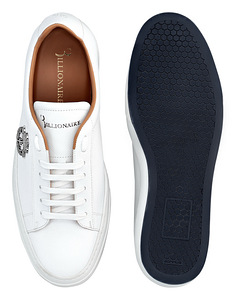 Billionaire Leather Lo-Top Sneakers Crest , White (2 фото из 4)