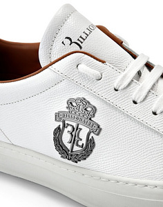 Billionaire Leather Lo-Top Sneakers Crest , White (3 фото из 4)