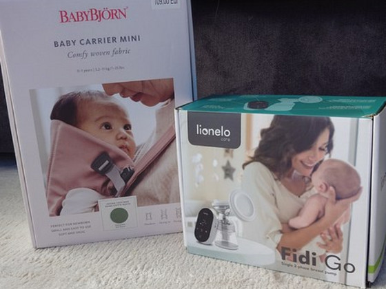 Babybjörn кенгуру+LiONELO молокоотсос