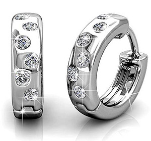 Uued hõbekõrvarõngad Swarovski kristallidega karbis (1 foto / 6)