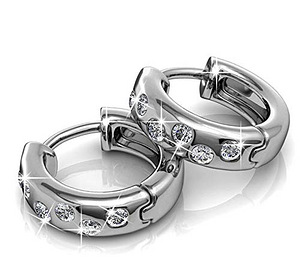 Uued hõbekõrvarõngad Swarovski kristallidega karbis (2 foto / 6)
