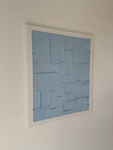 Синяя текстурная картина на холсте размером 50x60 (5 фото из 5)