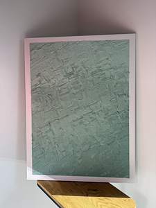 Зеленая текстурная картина на холсте 60x80 (2 фото из 5)