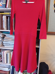 Punane masina kootud kleit S-M suurus Ralph Lauren (1 foto / 8)