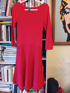 Punane masina kootud kleit S-M suurus Ralph Lauren (8 foto / 8)