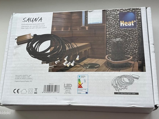 Heat fiber optic LED sauna set 12x3m 16W