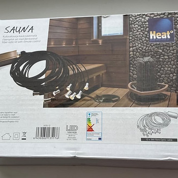 Heat fiber optic LED sauna set 12x3m 16W