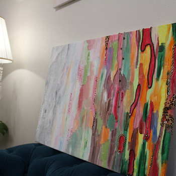 Psyho art *Mõtete valik* Maal sõnumiga iseendale.