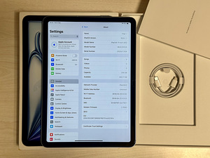 Apple iPad Air 11 M2 256GB Wi-Fi+Cellular Blue nagu uus! (3 foto / 5)