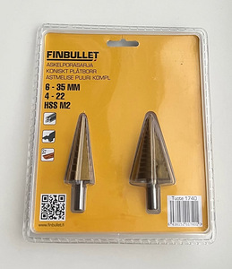 Finbullet Step drill set 2 parts M2 (2 foto / 2)