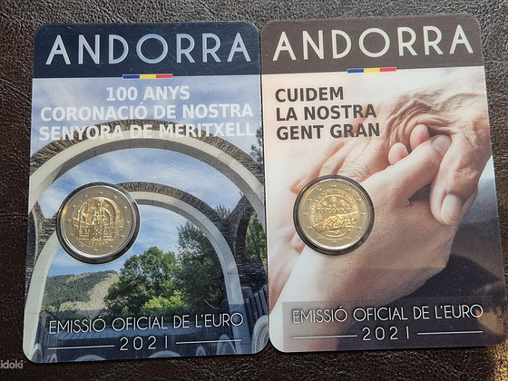 Meenemündid 2 eurot Andorra müük/ vahetus