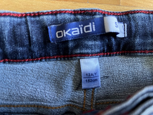 Uueväärsed Okaidi teksad poisile 12 A/y (152) (2 foto / 2)